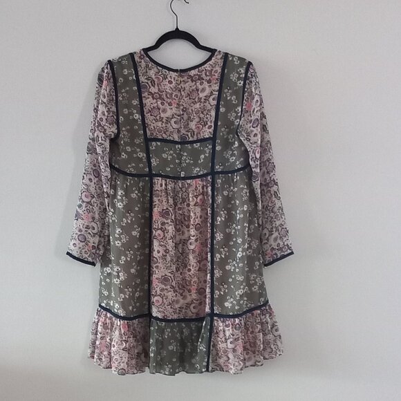 JUICY COUTURE boho floral peasant prairie granny mini dress - Picture 9 of 12